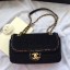 Replica Chanel Crochet Colored Stripe Trim Medium Flap Bag Black 2019 Collection CE03810