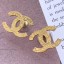 Replica Chanel Egypt Embossed CC Stud Earrings Gold 2019 Collection CE00838