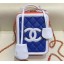 Replica Chanel Grained Calfskin CC Filigree Vanity Case Bag AS0988 Blue 2019 CE03999