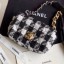 Replica Chanel Houndstooth Tweed 19 Belt Bag/Waist Bag AS1163 White/Black 2019 Collection CE01760