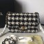 Replica Chanel Houndstooth Tweed 19 Mini Flap Bag AS1162 White/Black 2019 Collection CE02249