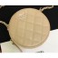 Replica Chanel Iridescent Pearl Caviar Classic Round Clutch with Chain Bag AP0366 Beige 2019 CE02255