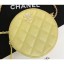 Replica Chanel Iridescent Pearl Caviar Classic Round Clutch with Chain Bag AP0366 Yellow 2019 CE03746