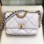 Replica Chanel Lambskin 19 Small Flap Bag AS1160 White 2019 Collection CE04301