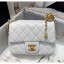 Replica Chanel Lambskin & Gold-Tone Metal Flap Bag AS1786 White 2020 Collection CE02517