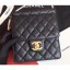 Replica Chanel Lambskin with Imitation Pearls Mini Flap Bag AS0580 Black 2019 CE01063