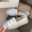 Replica Chanel Quilted Calfskin Flat Espadrilles G29762 Light Gray 2020 Collection CE00849