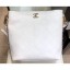 Replica Chanel Quilted Calfskin with Two-Tone Hardware Hobo Bag AS0414 White 2019 CE02470
