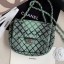 Replica Chanel Quilted Denim Small Flap Bag Green 2020 Collection CE00982