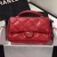 Replica Chanel Quilted Lambskin Classic Medium Flap Bag with Top Handle AS1115 Red 2019 Collection CE03803