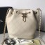 Replica Chanel Quilted Leather Chain Drawstring Small Bucket Bag White 2019 Collection CE00886