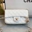 Replica Chanel Quilted Leather Flap Bag with Crystal Ball AS1787 White 2020 Collection CE01524