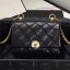 Replica Chanel Quilted Leather Pearl Trim Small Flap Bag AS1170 Black 2019 Collection CE01974
