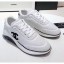 Replica Chanel Terry-cloth & Goatskin Classic Sneaker White 2020 Collection CE02064
