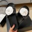 Replica Chanel Tweed Camellia Flat Slide Sandal Black 01 2020 Collection CE04166