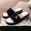 Replica Chanel Tweed Platform Mule Slide Sandals White 2020 Collection CE02380