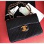 Replica chanel vintage classic flap bag black CE01120