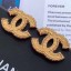 Replica Chanel Vintage Textured Multicolor Crystal Trim CC Earrings Gold 2019 Collection CE02117