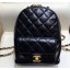 Replica Chanel Waxy Calfskin CC Day Backpack Bag AS8866 Black 2019 CE02060