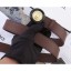 Replica Chanel Width 3cm Button Round Buckle Leather Belt Coffee CE01456
