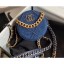 Replica Cheap Chanel 19 Round Clutch with Chain Bag Denim 2020 CE01089