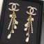 Replica Fashion Chanel Stone Pearl and Crystal Tassel Earrings Lavender Purple 2019 Collection CE03851