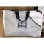 Replica High Quality Chanel Mesh and PVC Shopping Tote Large Bag White 2019 CE03861