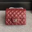 Replica Top Chanel Classic Flap Mini Bag A1115 in Lambskin Leather Burgundy with Silver Hardware CE02344