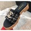 Replica Top Chanel Heel Gold CC Logo Mules G36065 Black/White 2020 CE01296