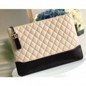 AAA Copy Chanel Aged Calfskin Gabrielle Pouch Clutch Large Bag A84288 Beige CE01767