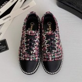 Best Chanel Pearl Fabric Sneakers Multicolor 2020 Collection CE03044