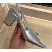 Best Quality Chanel Heel 6.5cm Slingbacks G31318 Silver 2020 CE03695