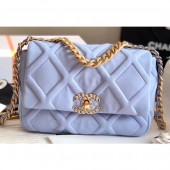 Chanel 19 Small Jersey Flap Bag AS1160 Baby Blue 2020 CE03383