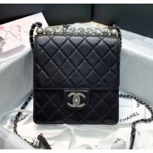 Chanel Acrylic Beads Goatskin Mini Falp Bag AS0584 Black/Silver 2020 Collection CE01204