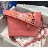 Chanel Calfskin CHANEL'S GABRIELLE Small Hobo Bag AS0865 Pink 2020 Collection CE03585