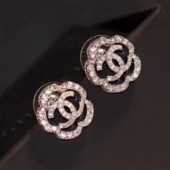 Chanel Camellia Crystal Stud Earrings 2020 Collection CE02445