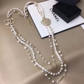 Chanel Camellia Pearl Sweater Long Necklace AB2305 2019 Collection CE02400
