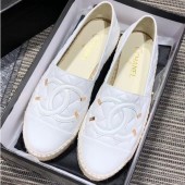 Chanel CC Filigree Espadrilles White 2019 CE02204