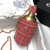 Chanel Chain and Quilted Lambskin Bottle Shaped Clutch with Chain Pink 2020 Collection CE01893