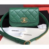 Chanel Chain Infinity Waist Bag AS0973 Green 2019 CE00669