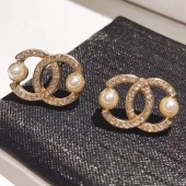 Chanel Crystal CC Pearl CC Stud Earrings 02 2019 Collection CE02988