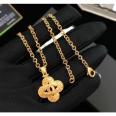 Chanel Cutout CC Bloom Pendant Necklace Gold 2019 Collection CE02759