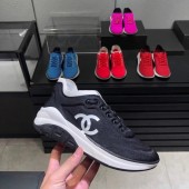 CHANEL FABRIC SNEAKERS G34763 BLACK 2019 CE02757
