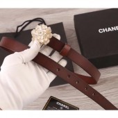 Chanel Flower Belt 2cm Dark Red 2018 CE00737