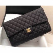 Chanel Grained Calfskin Classic Clutch Bag A57650 Black 2019 CE01788