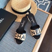 Chanel Heel 4.5cm Lambskin Mules G34871 apricot 2019 CE01927