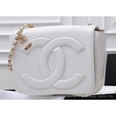 Chanel Lambskin CC Logo Flap Bag AS0321 White 2019 CE02455