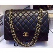 Chanel Lambskin Classic Flap 33cm Bag Black With Gold Hardware 2018 CE02126
