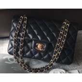 Chanel Lambskin Classic Flap New Small Bag A01113 Black/Gold 2018 CE01001
