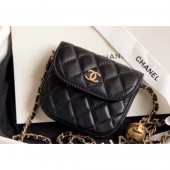 Chanel Lambskin Vintage Waist Bag AP1461 Black 2020 CE04015
